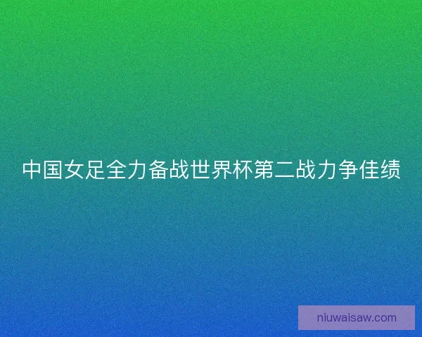 中国女足全力备战世界杯第二战力争佳绩 中国女足全力备战世界杯第二战力争佳绩